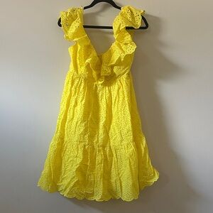 Lilly Pulitzer Sunshine Yellow Eyelet Mini Dress